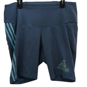 Adidas plus size 3 stripes graphic bike shorts